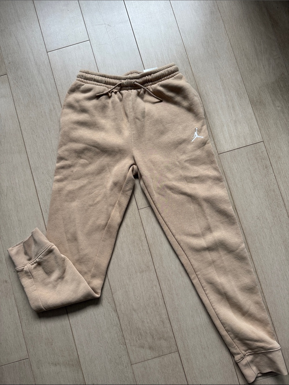 Jordan Kids Tan Joggers with White Jumpman